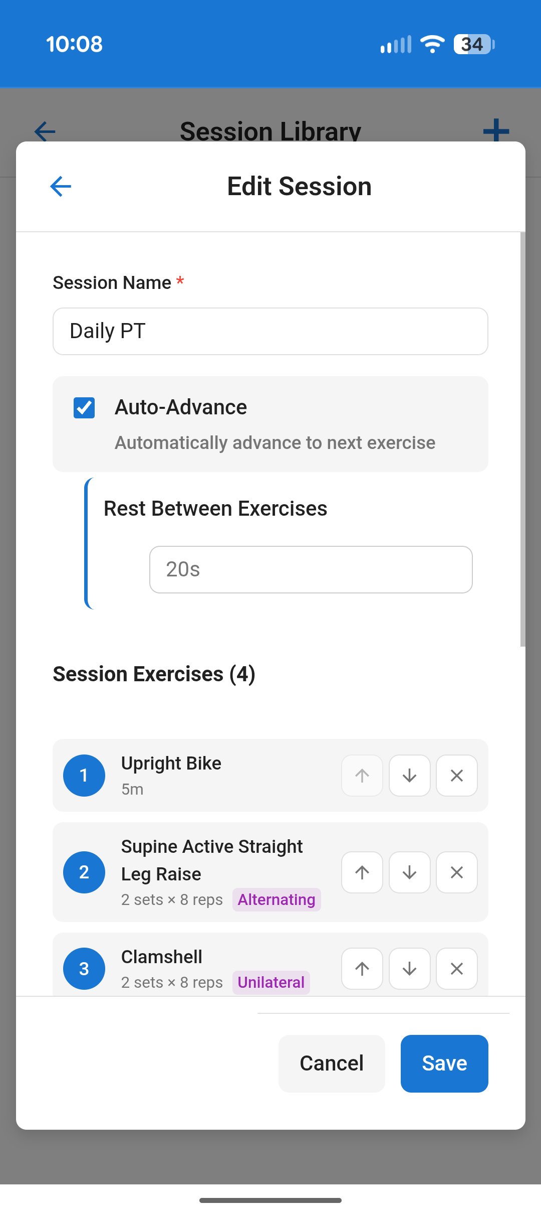Building a session routine